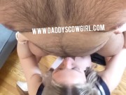 School girl sucking daddy | daddyscowgirl  16/16