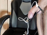 Gentl cums from electro sounding plug