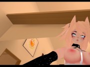 Dommy mommy plays with bitch, VRChat, Lovense, Long distance sex