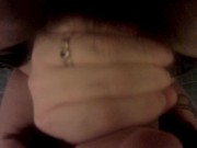 FPOV quickie blow job, cum in mouth 14/16