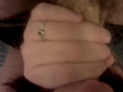 FPOV quickie blow job, cum in mouth 8/16