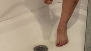 Washing my dirty feet