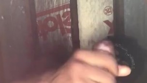 Teen BBC solo load over camera