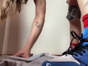 Pissing video! In my Jordan sneakers! 15/16