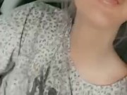 Big tits on a milf cum out while driving 15/16