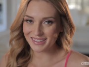 Cherry of the Month Charlotte Sins Tattooed and Pierced Blonde Masturbates After Stripping 2/16