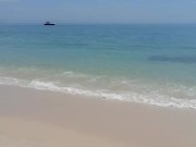 Amadora exibe na praia em publico 7/16