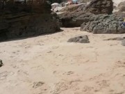 Amadora exibe na praia em publico 8/16