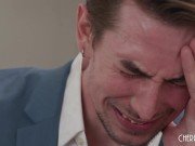 Blonde Busty Milf Sucks Her Milkman's Cock And Cucks Her Wimpy Husband By Fucking In Front Of Him 10/16