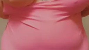 Undressing BBW & showing you my fat pussy from the back 