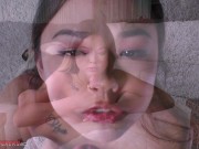 Tiny Chinese Princess Lulu Chu sucks big dick until it explodes! 15/16