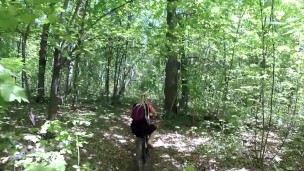 DeNata gives to sniff, lick her ass & fuck her after long country cross bike walking