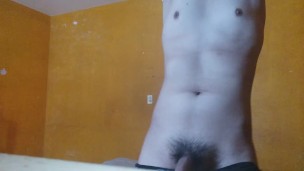 Bad boy with tasty cock solo masturbating for his girlfriend