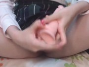 【個人撮影】入らないと思っていた！ ドコス女子の初めてディルドオナニー