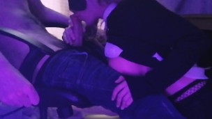 First Blowjob while gaming and surprise cum in face after school amateur pov 18 teen