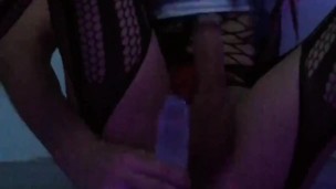 Trap Femboy riding a dildo for first time