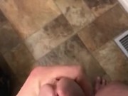 Max POV with his Monster White Cock HUGE CUMSHOT