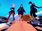 REVERSE GANGBANG - FIRE EMBLEM HAREM (5 GIRLS 1 GUY) 2/16