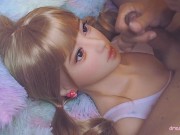 facial cum on my cute doll 02 2/16