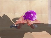 3D HENTAI Cute elf with pink hair fucks in 69 position 14/16