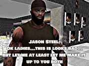 Jason Steel Pipes Down Two Big Booty PAWGS 3/16