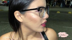 My Friend controls my orgasm with the lush of lovense in a public park and I make a great squirt