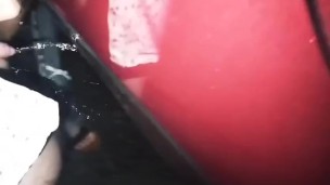 FTM Pull Over and Piss on Car Tire