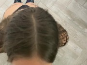 POV Blowjob and Facial 4K, Tattooed couple 14/16