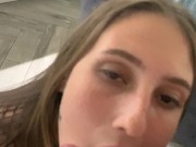 POV Blowjob and Facial 4K, Tattooed couple 7/16