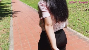 Real Public GIRL Walk around old city wall มาเดินเปิดนมเล่นกัน 
