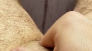 Hairy FTM morning solo wank