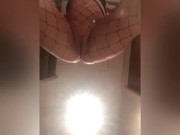 Slut dancing in fishnets