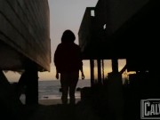 casey calvert real life sneaky public beach pov bj