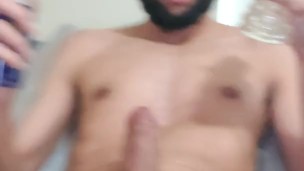 Huge cock's First time using clear Fleshlight cumming insanely fast and hard