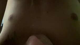 twink lets pre cum drip out of cock into his mouth - delicious!