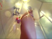 SHAVING THE PUSSY in the shower. Babe washes in the shower, shaves her pussy, oil massage. part 2 15/16