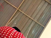 Cute housewife has fun without panties on the swing. Slut swings and shows her perfect pussy. 12/16