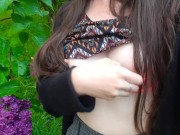 Having fun in the botanical garden