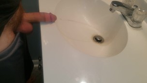 Toilet was full, so, pissed in the sink