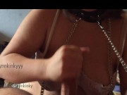 ELLE PREND MON FOUTRE DANS LA BOUCHE ET JOUE AVEC 5/16