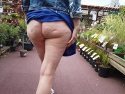 She repeatedly shows her butt in the store 8/16