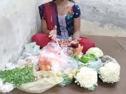 Indian girl selling vegetable sex other people