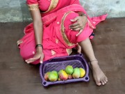 Indian poor girl selling a mango and hard fucking  2/16