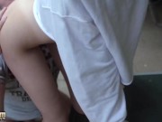 Naughty blonde babe sucking and fucking old dude 7/16