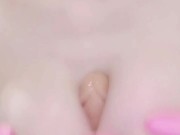 ディルドでヌルヌル ゴム手でパイずり　おちんちんが欲しくてたまらない美巨乳変態お 5/16