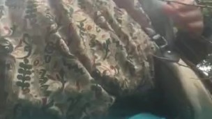Milkymama in forest milking engorged tits rolling joint