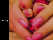 Blonde licks her own toe with feet play!  16/16