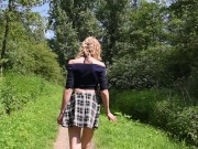 Blonde Schoolgirl Begs for Cum on her way to College 2/16