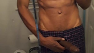 Muscular black man with big cock