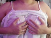 Sexy girl masturbation & creampied with beautiful big boobs girl - viza showgirl